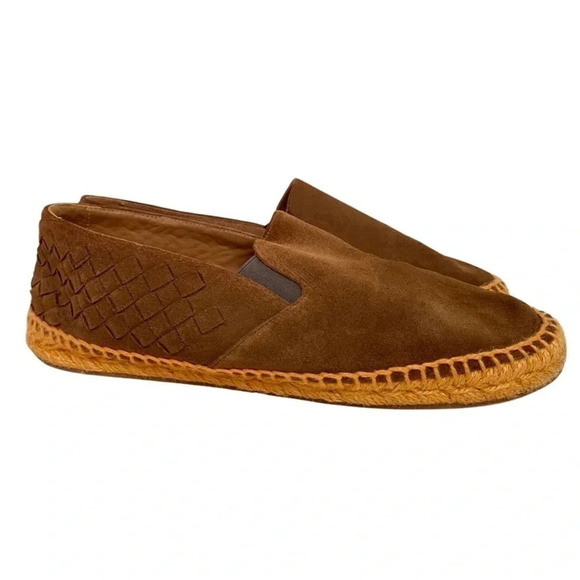 Bottega Veneta Intrecciato Suede Woven Espadrilles Mens 38 = US 5 Warm Tan EUC main image 14